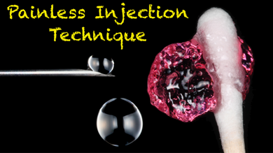 Painless Injection Technique, Manual & Video on Flash Drive